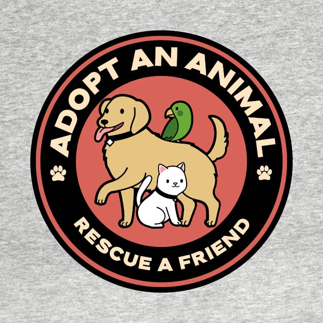 Adopt An Animal, Rescue A Friend by Mountain Morning Graphics